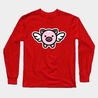 When Pigs Fly: Pink Long Sleeve T-Shirt